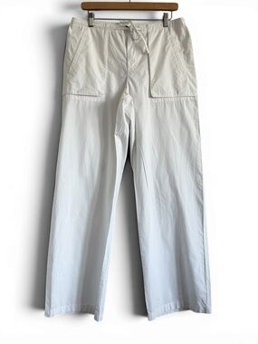 George White Cropped Wide-Leg Pants